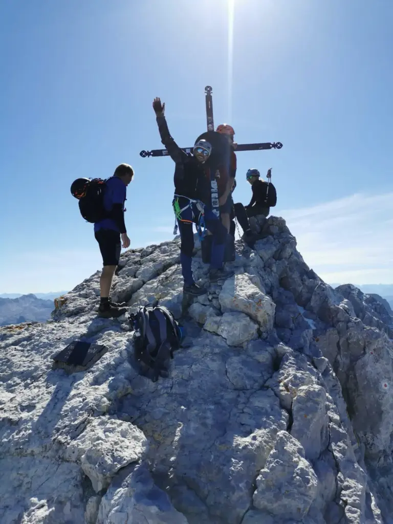 Rainhard Jandl am Berggipfel angelangt